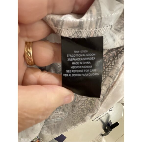 LF LESLIE FAY RETRO WATER COLOR ISLAND PRINT SLEEVELESS SHIRT DRESS WOMEN SZ 10 - Picture 9 of 16